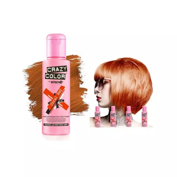 Crazy Color  ημιμόνιμη βαφή μαλλιών 100ml   No.57 Coral-Red