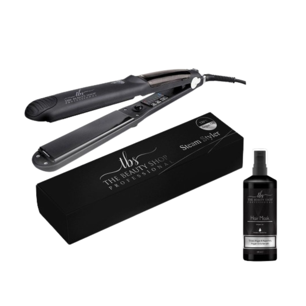 STEAM HAIR STRAIGHTENER AND LEAVE ON HAIR MASK