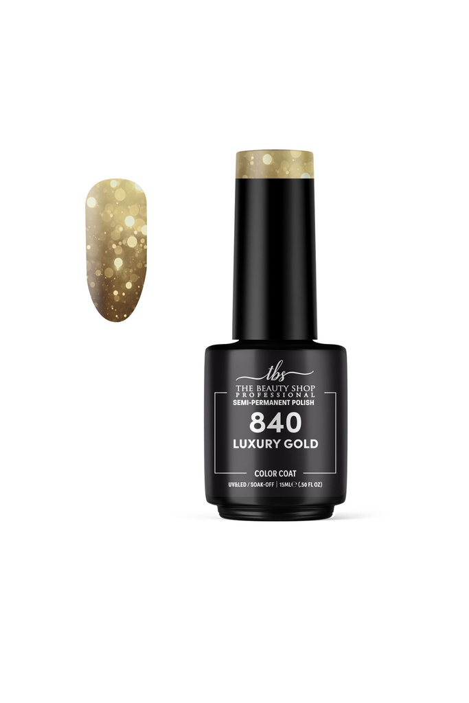 ΗΜΙΜΟΝΙΜΟ ΒΕΡΝΙΚΙ ΝΥΧΙΩΝ TBS LUXURY GOLD  15ML 840