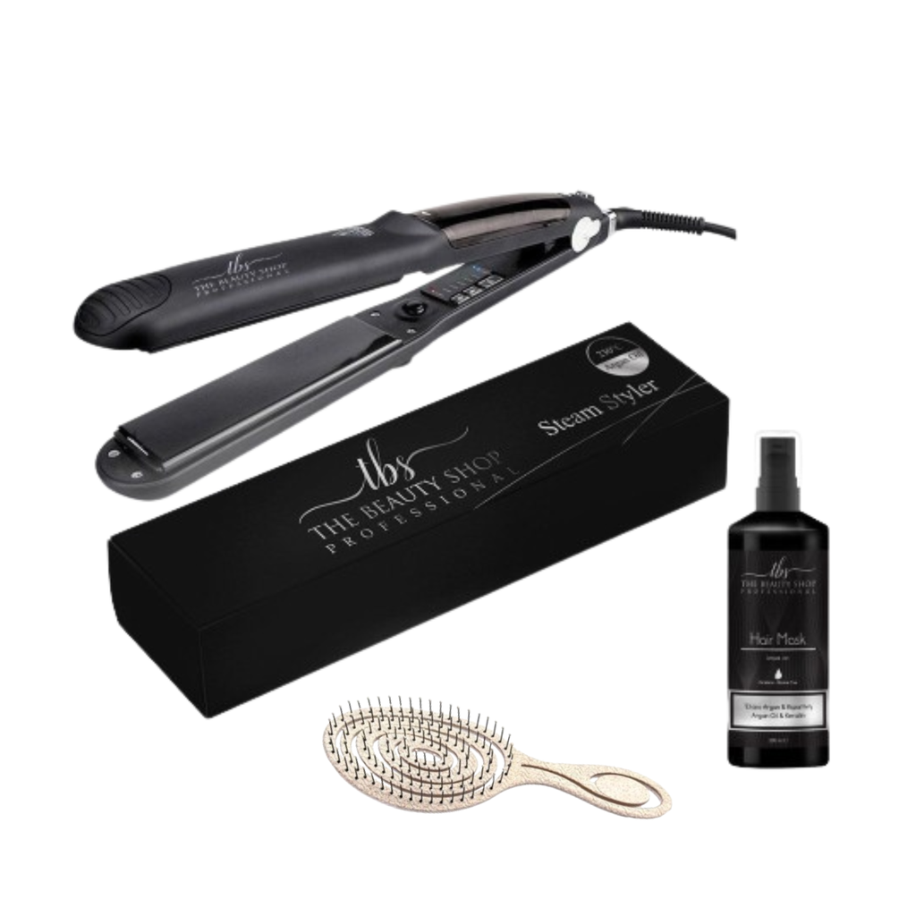 STEAM HAIR STRAIGHTENER - LEAVE ON HAIR MASK &ΒΟΥΡΤΣΑ GO BIO ΟΒΑΛ (NATURAL)