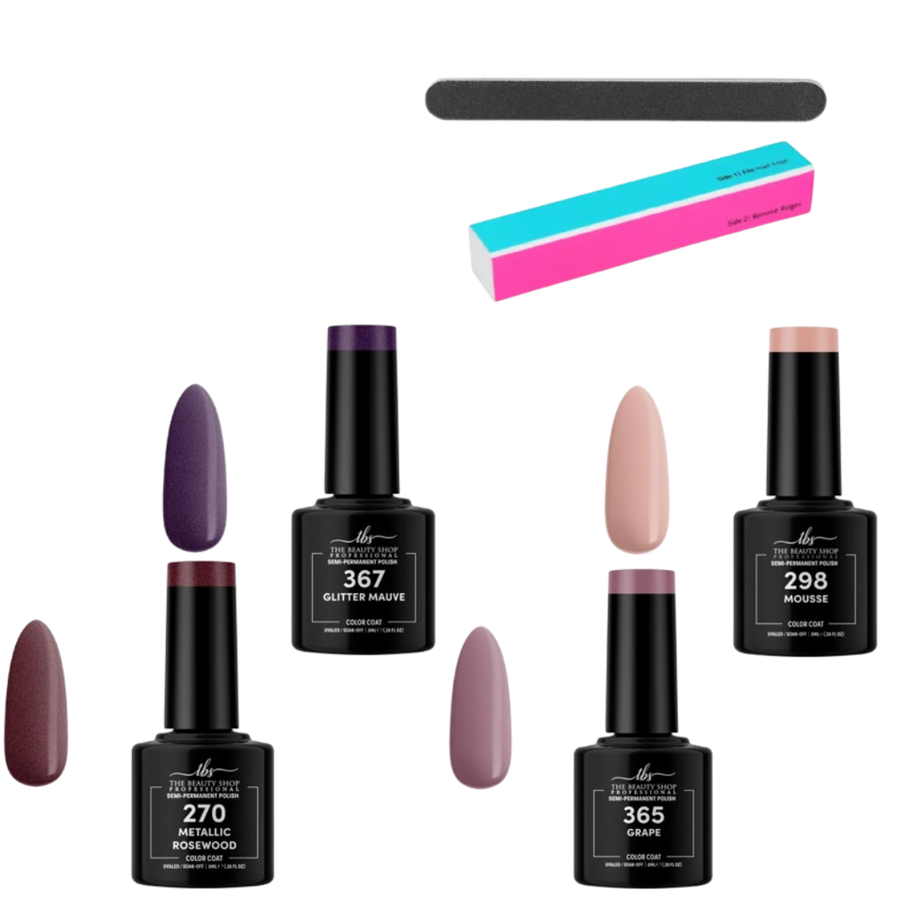 Προσφορά  4 Ημιμόνιμα Βερνίκια 1 Λίμα & 1 Buffer