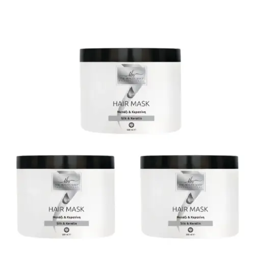​​Προσφορά 3 Μάσκες Μαλλιών Μετάξι Κερατίνη Των 500ml