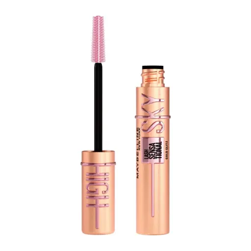 Maybelline Lash Sensational Sky High Mascara Rosegold Glitz Μάσκαρα για Μήκος & Όγκο Ροζ Χρυσό Topper 7,2ml