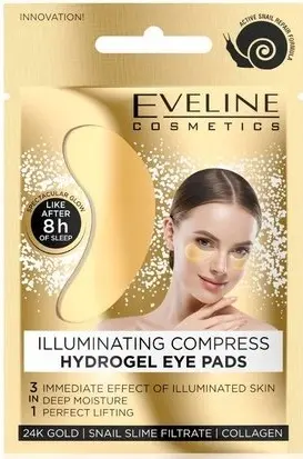 Eveline Gold Illuminating Compress Hydrogel Eye Pads 3 in 1